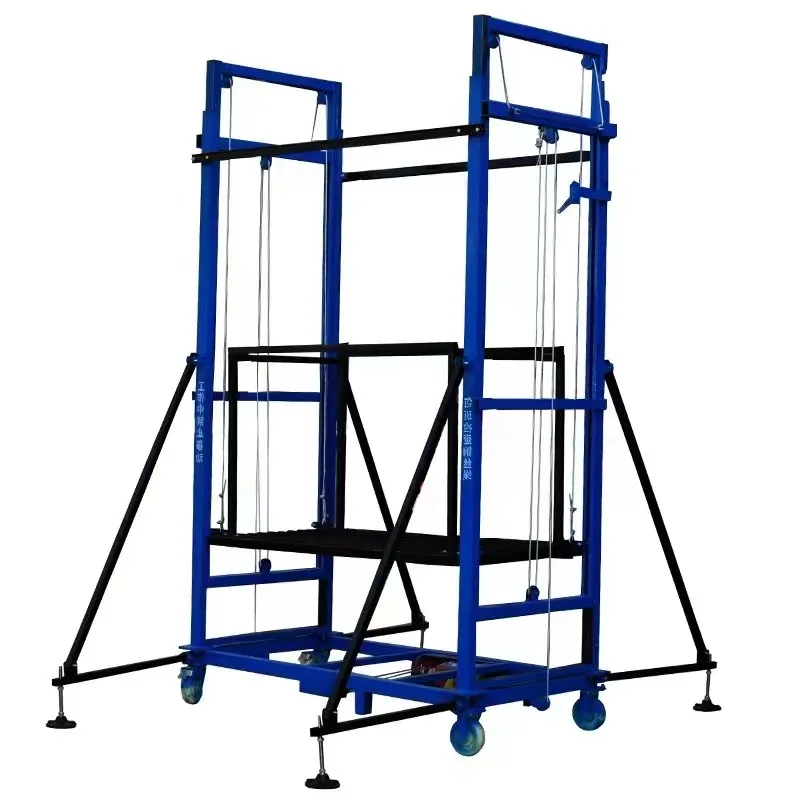 4m 6m Mobile Electric Lifting Ladders Scaffolding Lift Work Platforms for Indoor Outdoor Building Construction