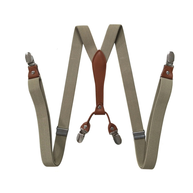 Tirantes de moda para hombre y mujer, 2,5 cm de ancho, espalda en X, 4 Clips, tirantes elásticos ajustables para pantalones, regalos para papá, marido, 1 ud.
