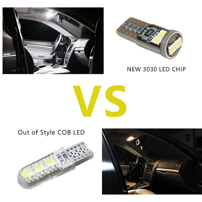Luz LED Canbus superbrillante para Interior de coche, lámpara de aparcamiento, sin Error, 2/6/10 piezas, T10, W5W, 6SMD, 3030