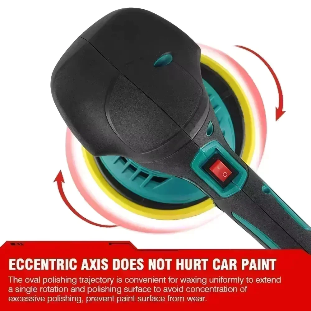 ONEVAN Cordless 21V Lucidatrice per auto Lucidatrice elettrica Automobile Auto Lucidatura Sigillatura Smalto Macchina adatta per 21V 18v Batteria Spille