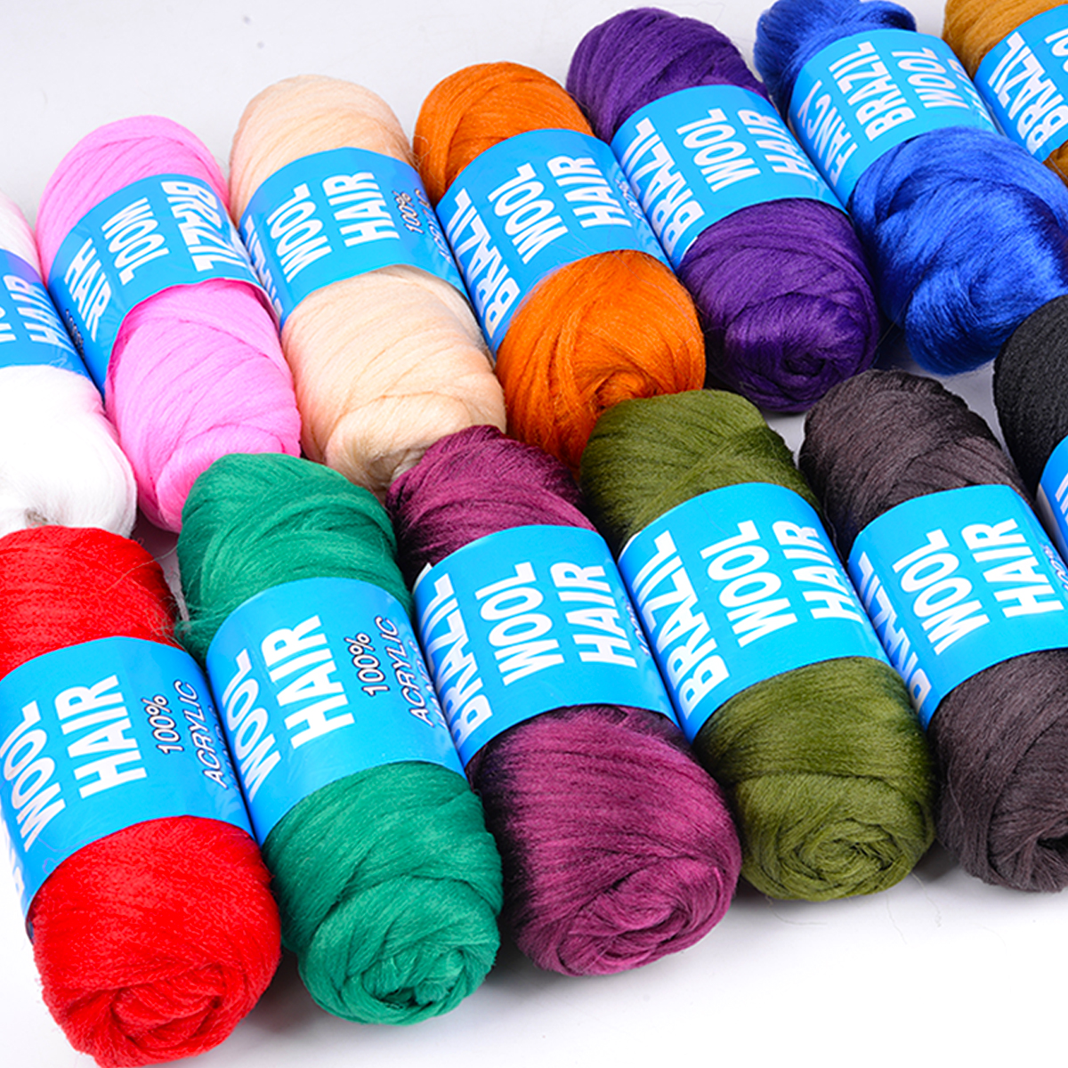 女性のための合成かぎ針編みのヘアエクステンション,ブラジルのウールの人工毛,アフリカの髪,ストランド,偽の髪,4パック