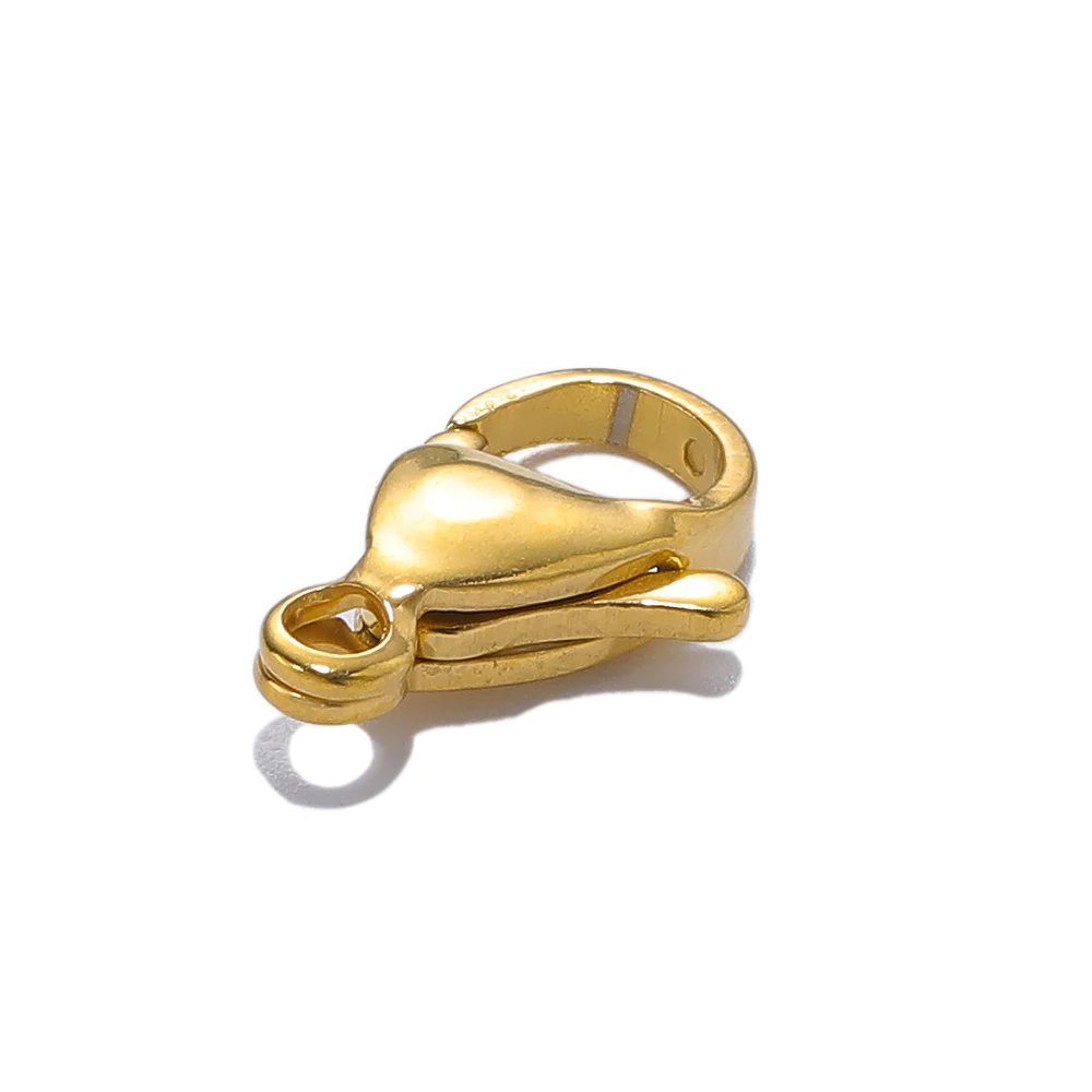 25 pçs 18k ouro aço inoxidável lagosta fechos ganchos para diy colar pulseira correntes moda jóias fazendo descobertas suprimentos