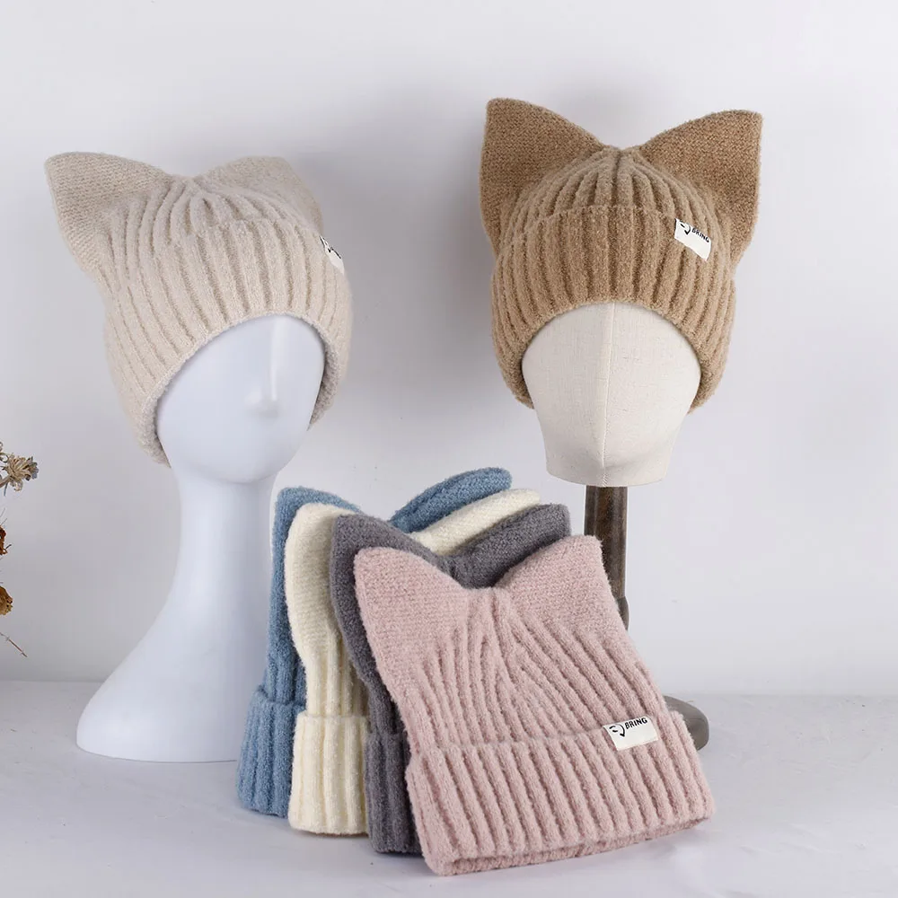 남성용 모험 시간 모자 Balaclava Beanie 토끼 귀 모자 모자 겨울 여성 겨울 액세서리 재미있는 모자 나비 풀오버 모자