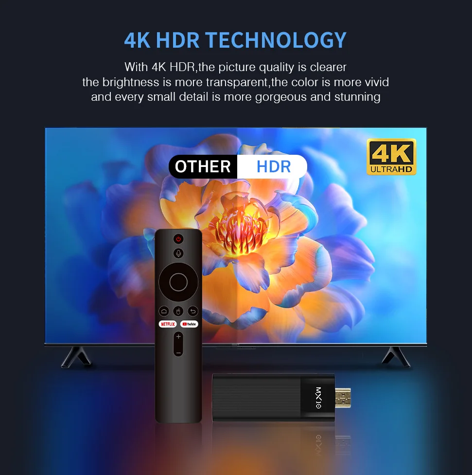4K MX10 F3 PRO TV スティック 4k Fire TV スティック TV リモコン Android TV スティック クアッドコア Firestick 4k