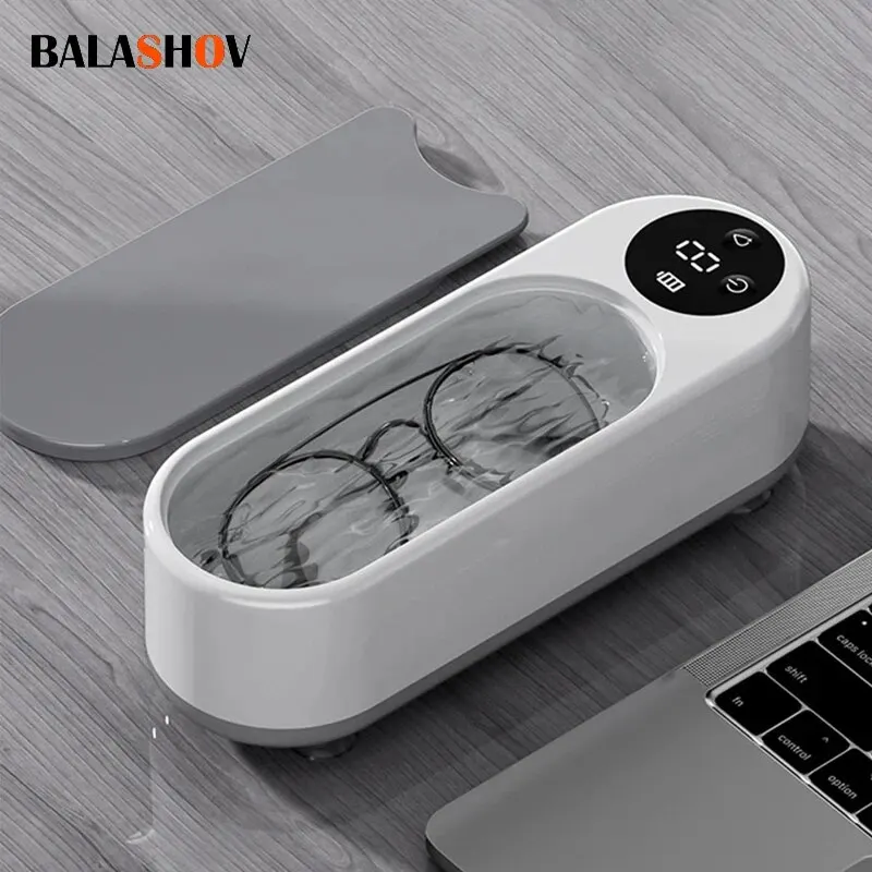 Máquina de limpieza portátil para el hogar, limpiador ultrasónico de cápsulas de limpieza de 450ml, máquina limpiadora de joyas para anillos, gafas, cepillo de maquillaje