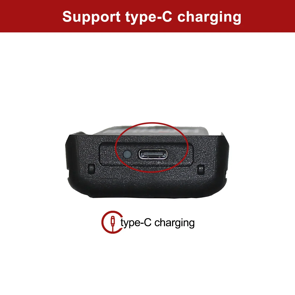 KG-UV9D Plus Сменный аккумулятор Type-C с зарядкой 7,4 В, 3200 мАч, аккумулятор большой емкости для KG-UV9D KG-UV2Q/KG-UV9DMate WalkieTalkie