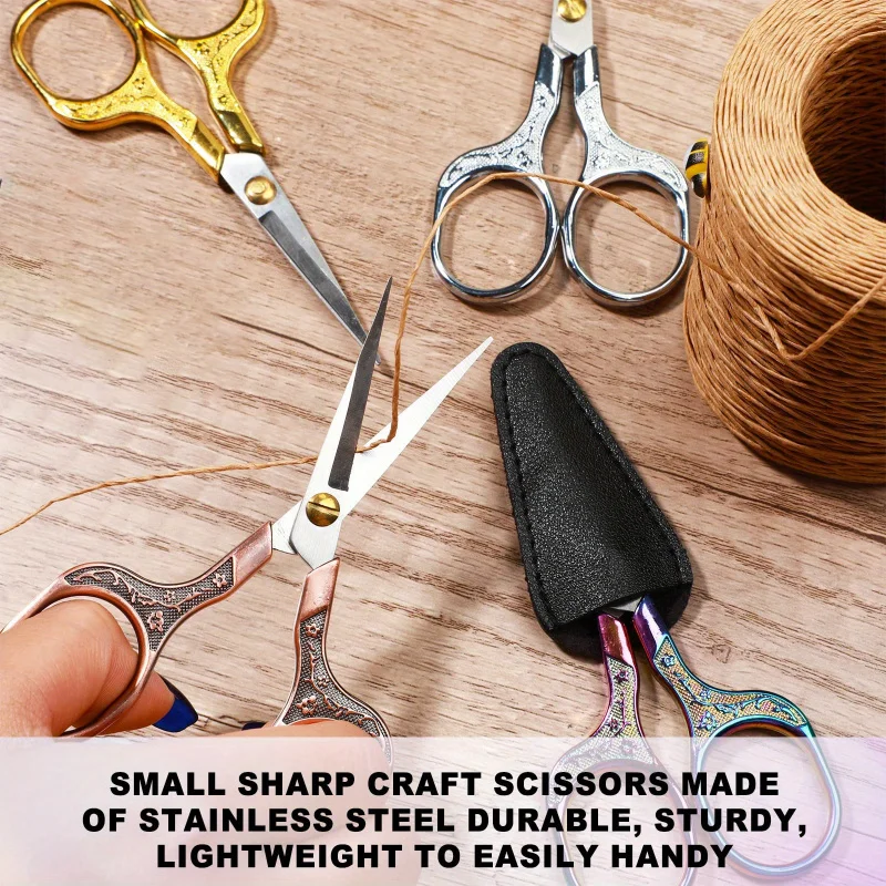 1 Set，Vintage Scissors，Suitable for sewing、Embroidery and Fabric Work，Perfect for home and tea ceremony，Includes pet scissors an