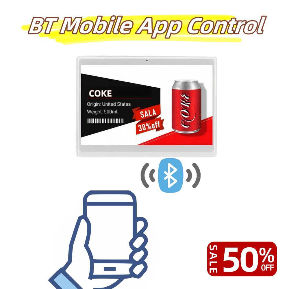 Мобильное приложение, управляемое 7,5 дюймов, Epaper BLE BT, автономные цифровые электронные чернила, электронная этикетка на полке, электронная ценник ESL DIY