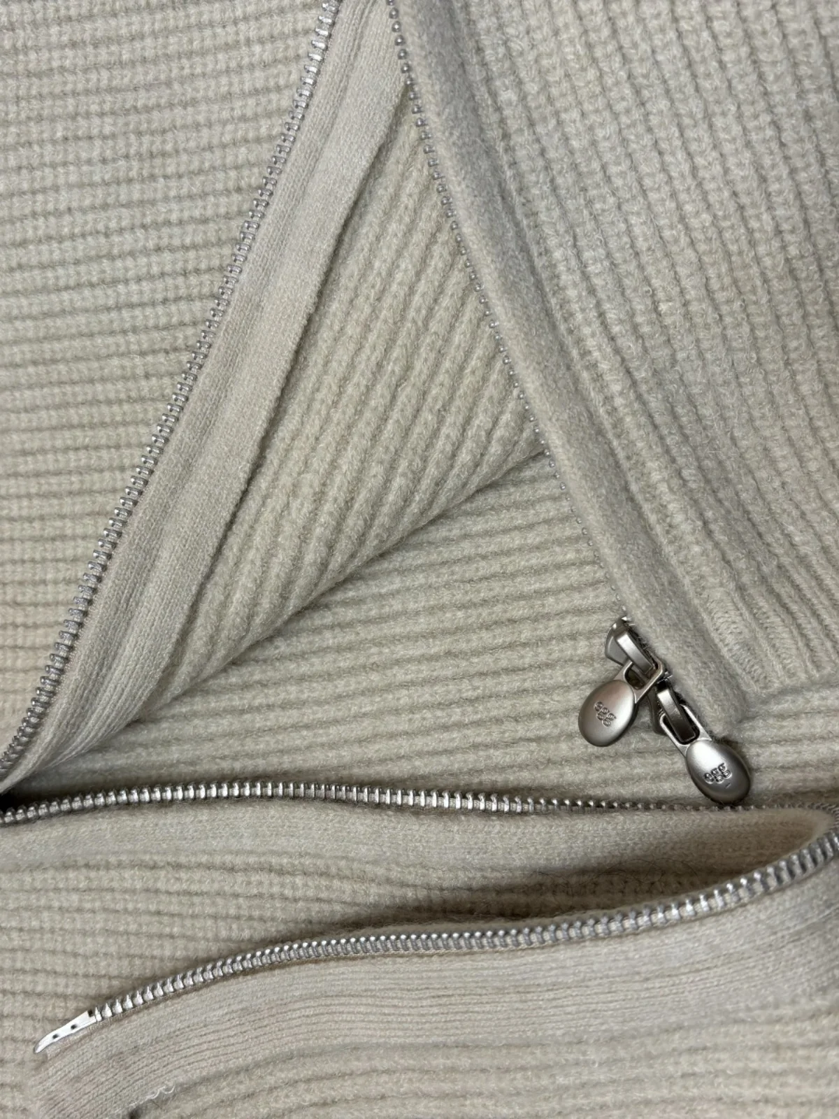 Cardigan de Malha Estilo Dongda Gate com Zíper Duplo e Gola, Moda Coreana, Ajuste Solto, Pesado, para o Dia a Dia
