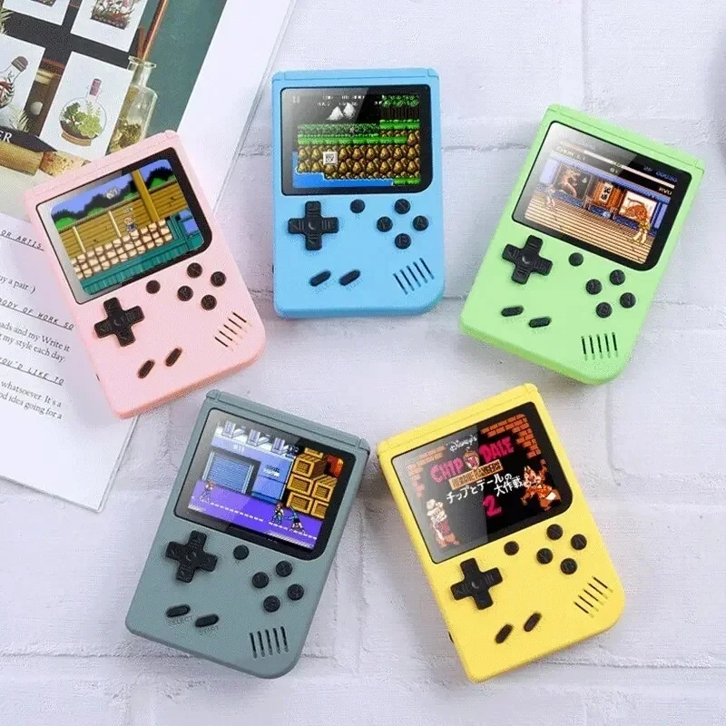 Console de videogame portátil mini portátil retro para crianças, 8 bits, 3,0 ", LCD a cores, jogador do jogo, construído em 500 jogos