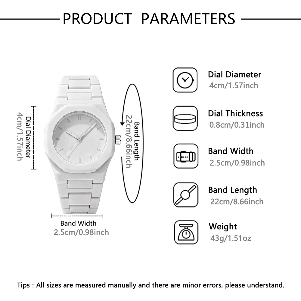 Conjunto de relógio masculino com ponteiro bonito, 2 peças/1 peça, relógio masculino com mostrador poligonal clássico e versátil, adequado para vários festivais