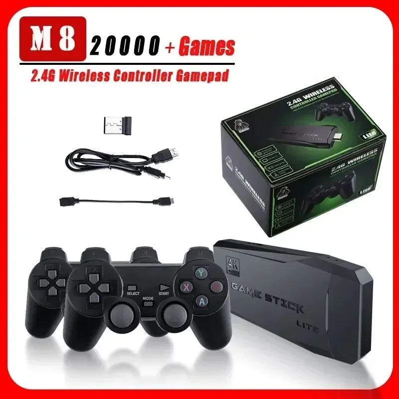 Console di gioco retrò con doppi controller wireless 20000 giochi precaricati Supporto HDMI 4K da 64 GB per emulatori TV PC PS1 GBA