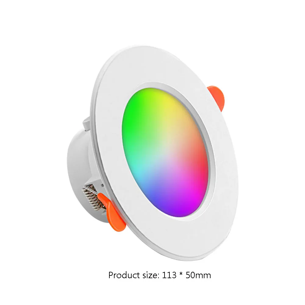 1-10 Uds. Luz descendente LED inteligente de 10W lámpara de techo Bluetooth lámpara RGB aplicación remota Control luz que cambia de Color para Google Alexa Home