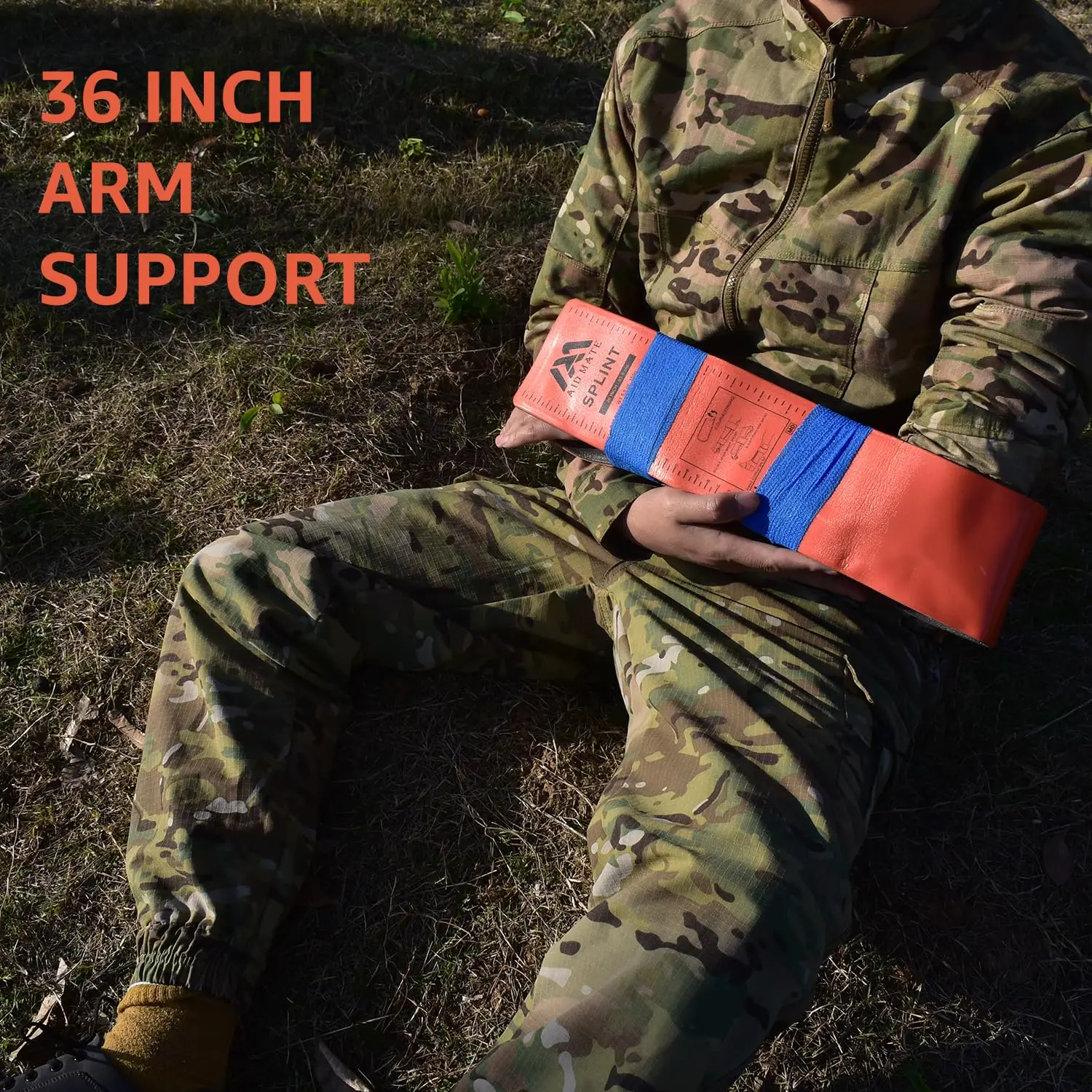 Emergency Survival Splint kit for Arm Leg Finger Fracture 4 Splints 2 Adhersive Bandage Set Reusable Cutable Portable First Aids