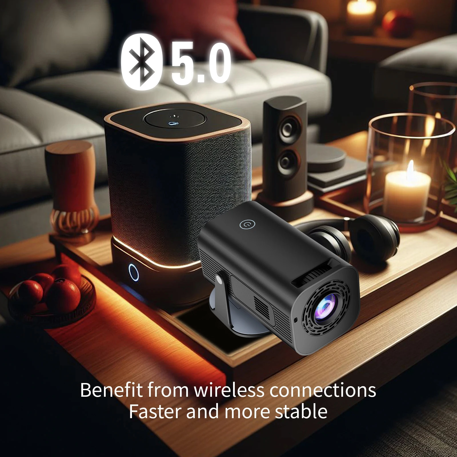Salange p330 mini projektor 4k android 11,0 1080 ansi native 5,0 p wifi6 bt 2. 0 8k kino tragbares video beamer sync android iphone