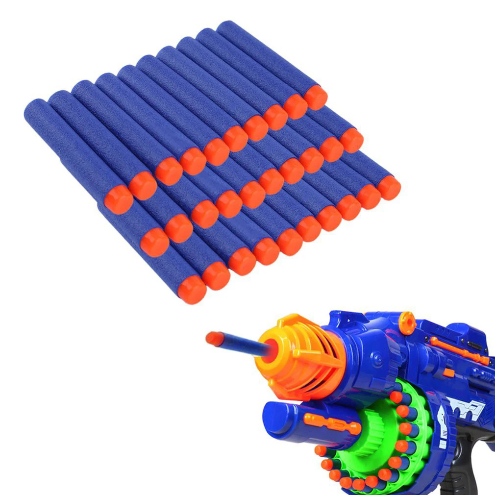 50/100pcs 7.2 ซม.สําหรับ Nerf กระสุนลูกดอกรอบหัวเติมฟองน้ําลูกดอกของเล่นเด็กอุปกรณ์เสริม Bullet สําหรับ Nerf Blasters
