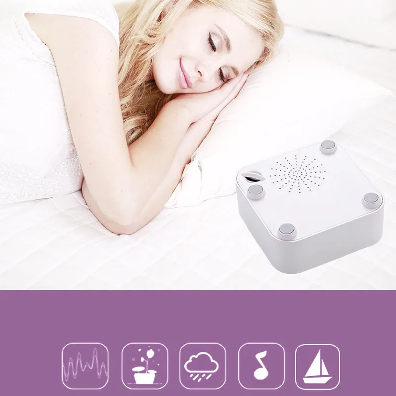 White Noise Machine USB Rechargeable Timed Shutdown Sleep Sound Machine For Sleeping & Relaxation For Baby Adult Office Travel