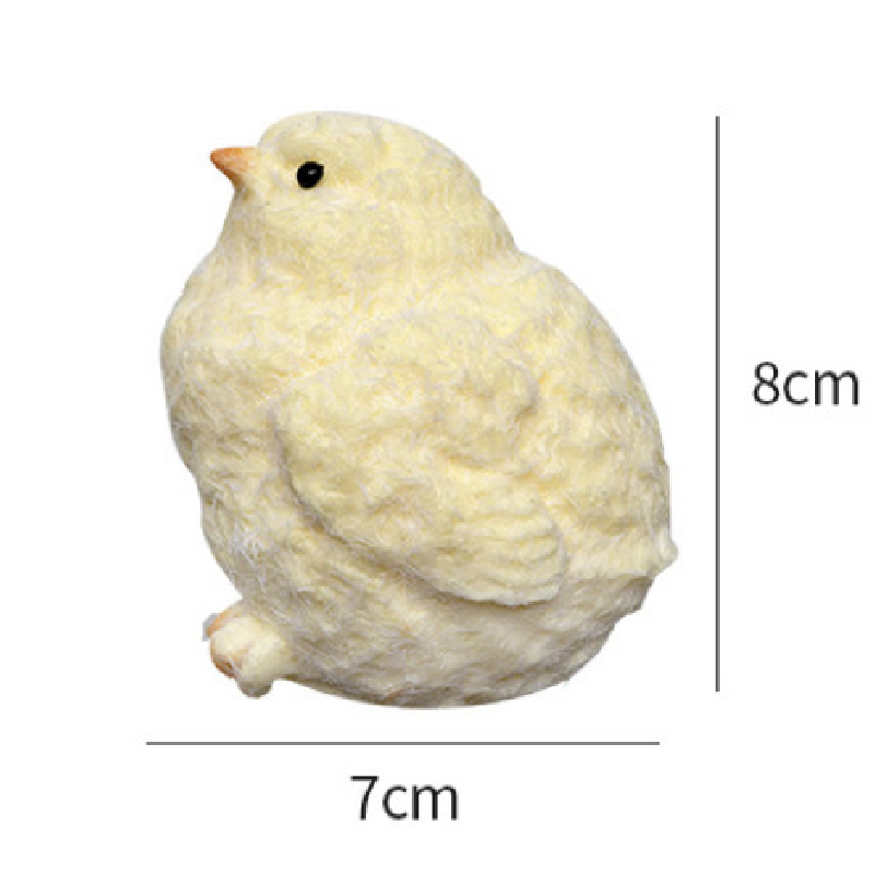 2024 colores Kawaii hecho a mano silicona suave flocado amarillo imitación TPR pollo suave adultos niños lindos juguetes de regalo pollo blando