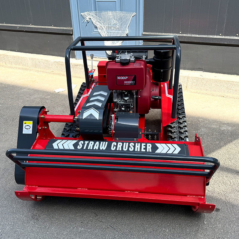 Aangepaste Dorsvlegel Crawler Robot Afstandsbediening Gras Snijmachine Dorsasmaaier