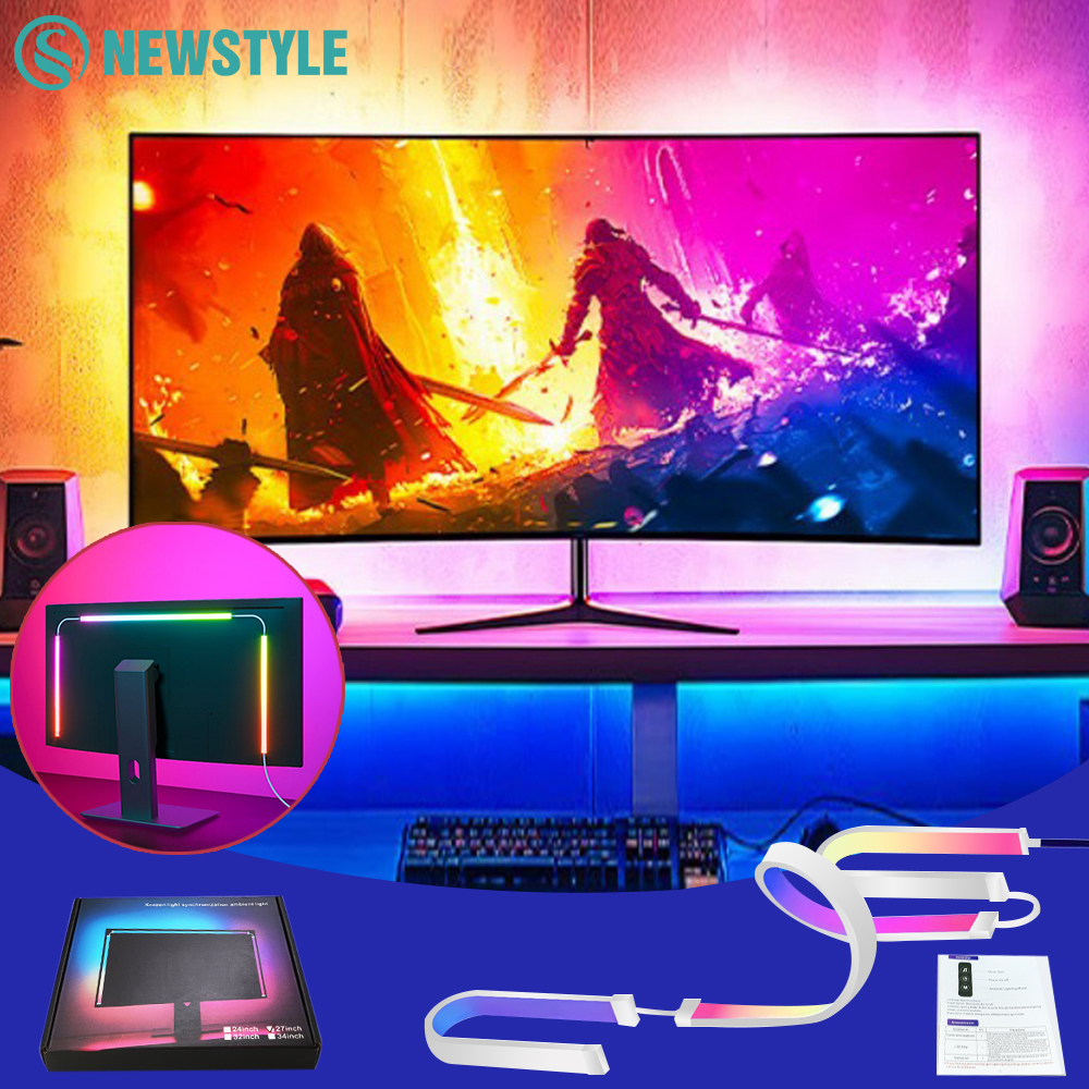 Gaming Lichter Sync Streifen Smart Umgebungs Beleuchtung PC Display Hintergrundbeleuchtung Lichter Streifen Smart Control RGB DIY Party Bildschirm Licht Spiel
