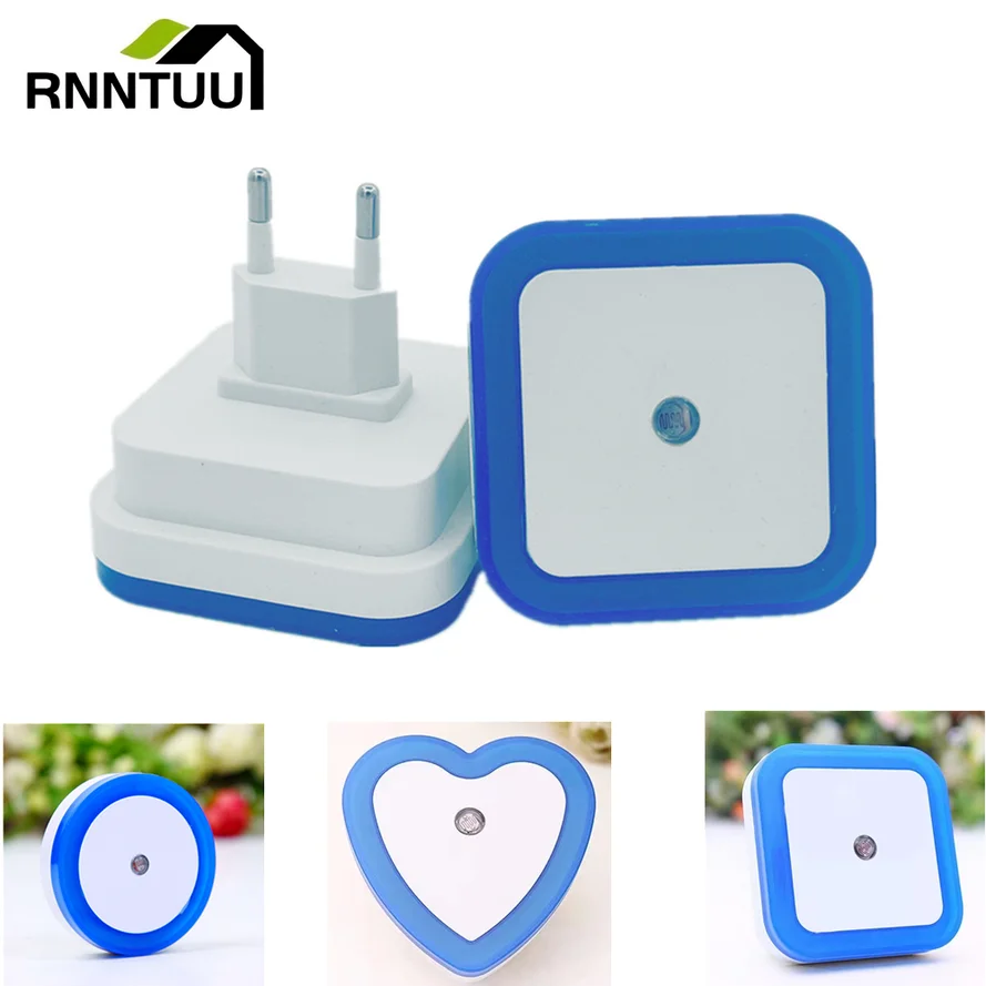 RnnTuu-miniluz LED nocturna con Sensor de luz, Control de 110V, 220V, enchufe UE y EE. UU., lámpara de luz nocturna para niños, luces de vida