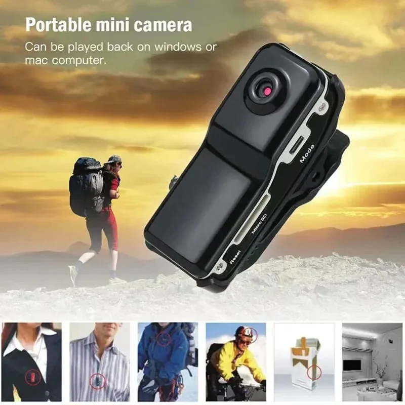 HD Mini DV Kamera Körper Camcorder Mount tragbare Video aufzeichnung Nanny Security Cam kleine Sportwagen DVR Webcam für zu Hause und im Büro