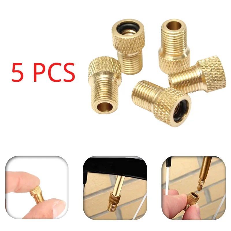 5 szt. Adapter zaworu transferowego opony koła Presta na Schrader konwerter rower szosowy cykl pompa rowerowa akcesoria rurowe