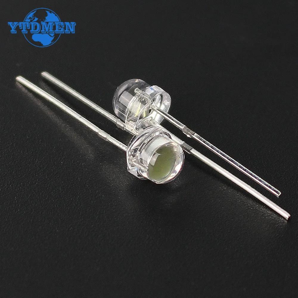 100pcs LED Diode F5 Super Bright Straw Hat LED 5mm Light Emitting Diodes Blue Green Red Yellow White, for DIY Electronic