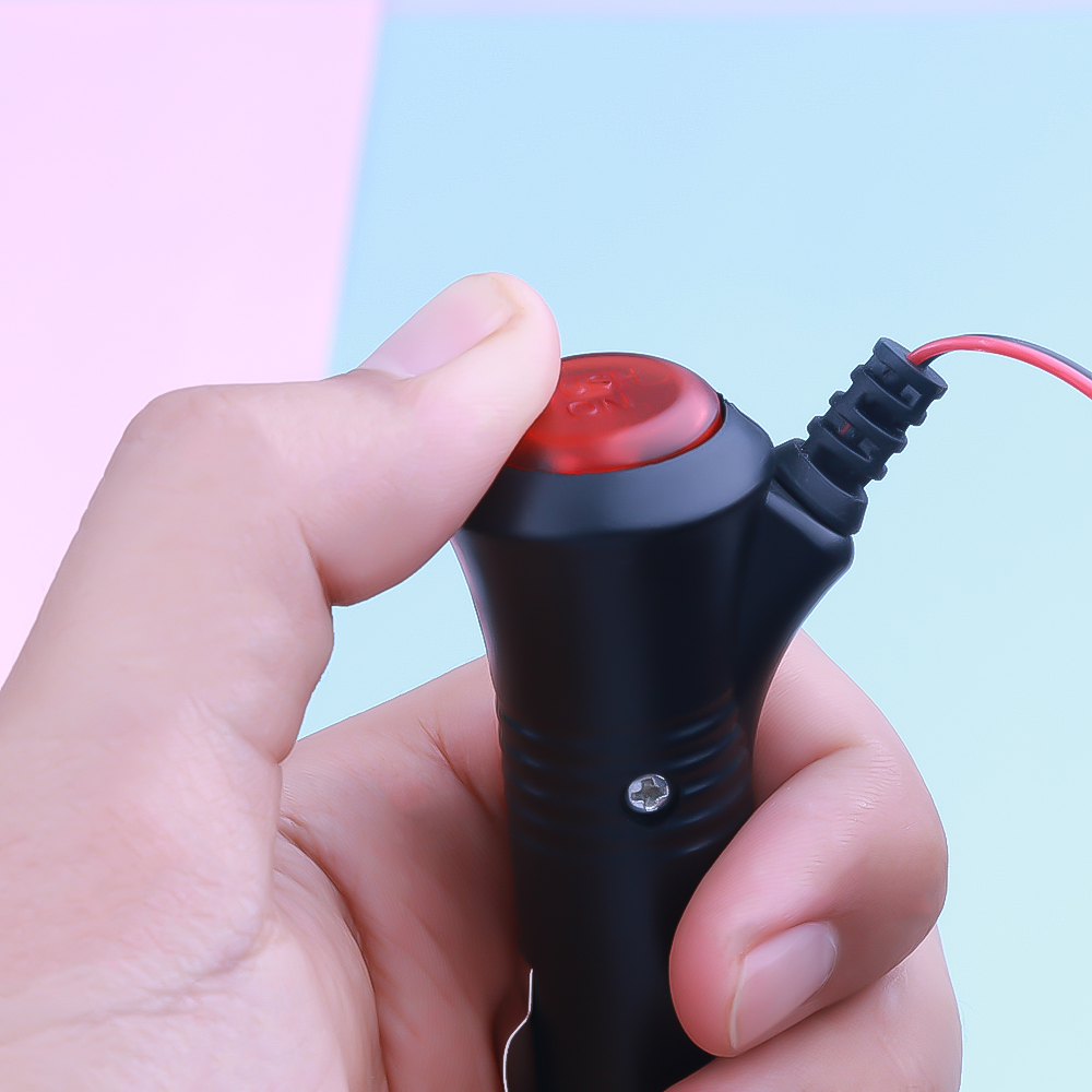 Auto Sigarettenaansteker Plug Connector 1.5 Meter Kabel 12V 24V Autolader Aan Uit Schakelaar Universeel voor Auto Licht