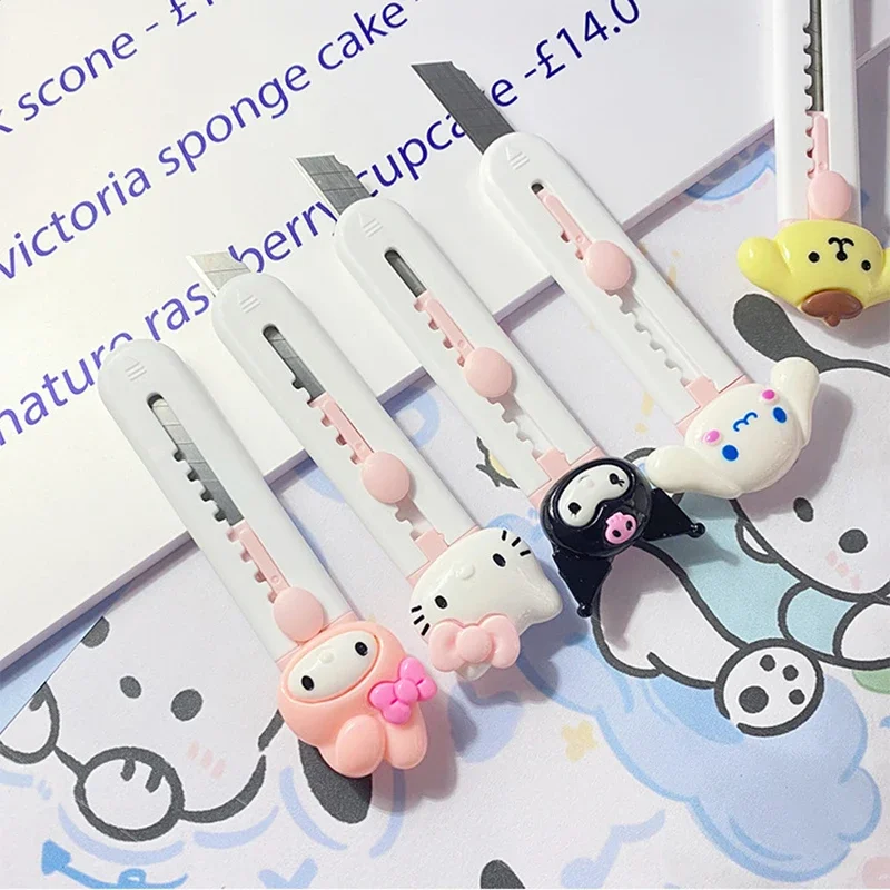 かわいい漫画動物文具ナイフ DIY ミニ多目的ポケット折りたたみナイフレターペン封筒オープニングナイフ