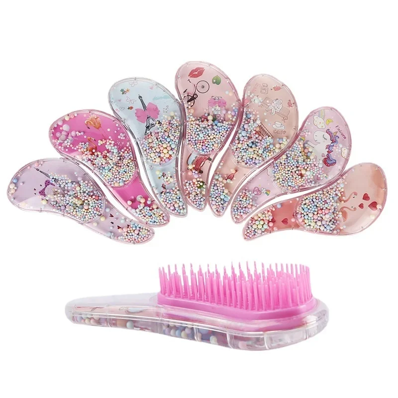 เด็กผม Smoothing หวี Anti-Static แปรงนวดผม Tangle Detangle นวดอาบน้ํา Hairbrush หวี Salon ผมจัดแต่งทรงผมเครื่องมือ