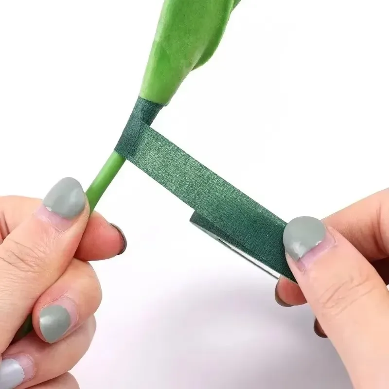 꽃다발 꽃 줄기 테이프 DIY 인공 꽃 부케 테이프 자기 접착 포장 녹색 테이프 웨딩 파티 장식 용품