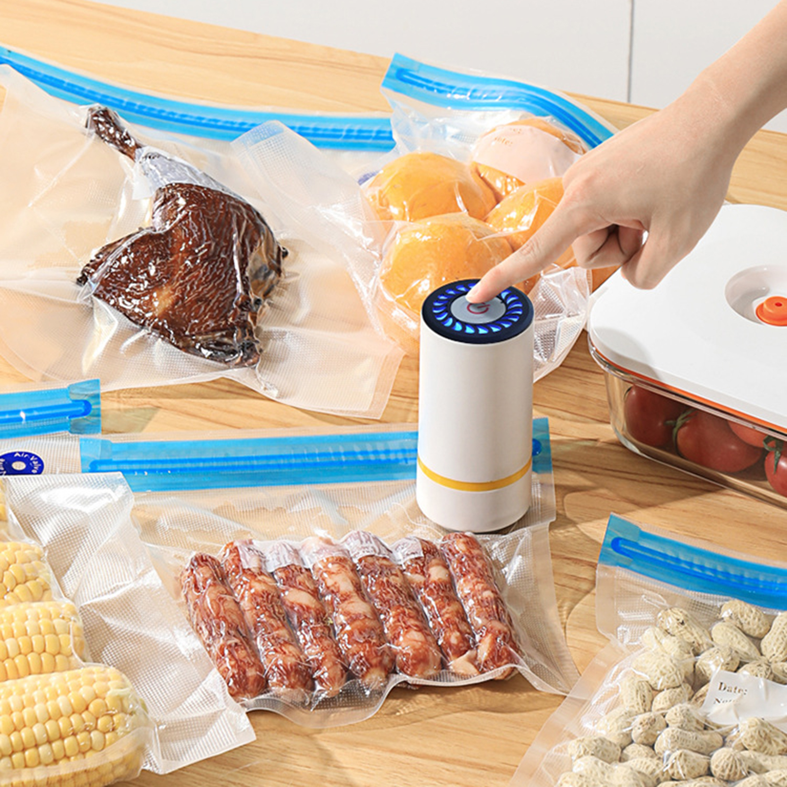 Universal Mason Jar Sealer Vacuum Kit BAP Free Vacuum Sealing Machine Food Preservation Storage for Wide Mouth Kitchen Gadgets