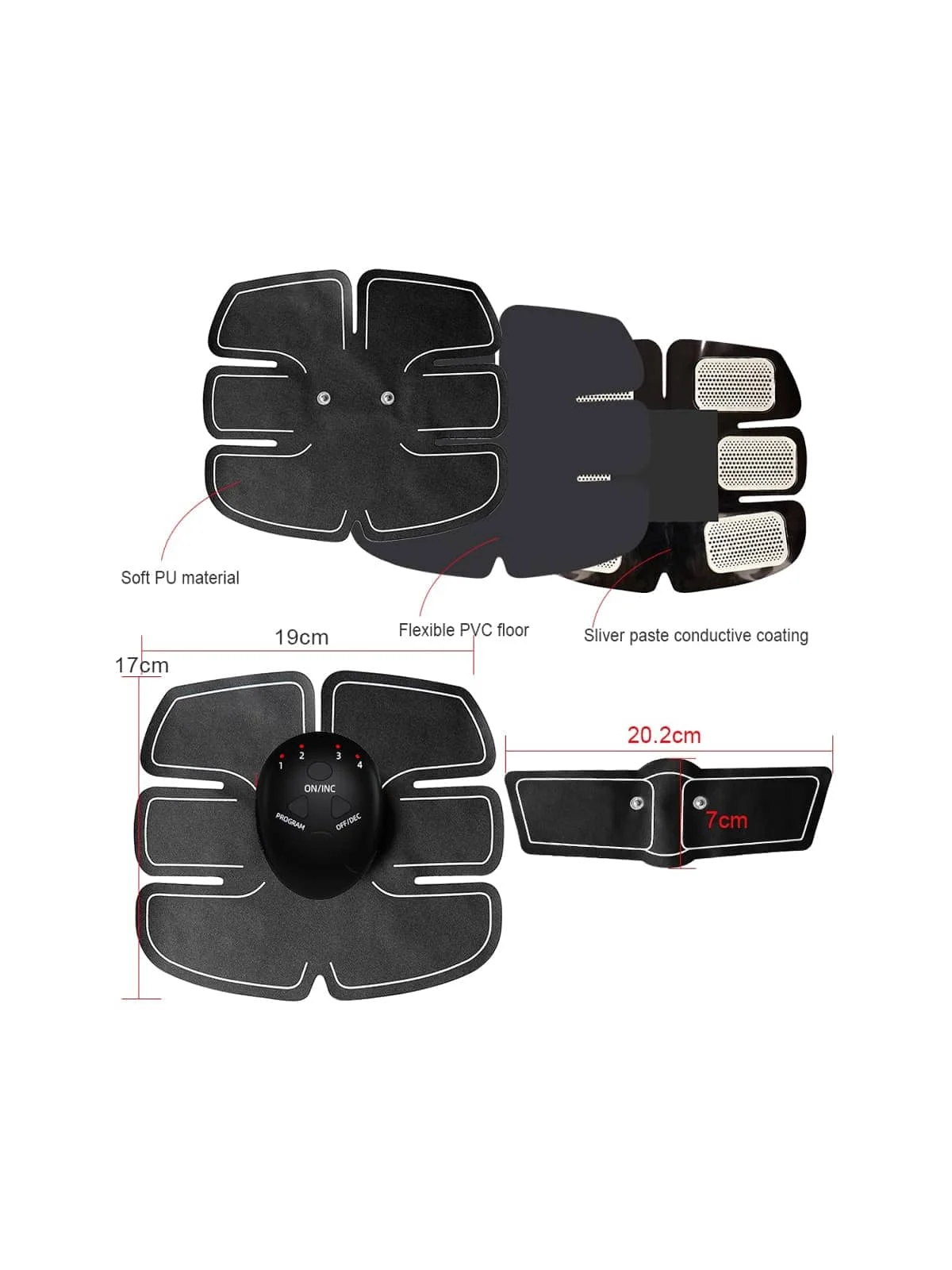 EMS Heupspierstimulator Fitness Gewichtheffen Heup Abdominale Arm Beentrainer Massage