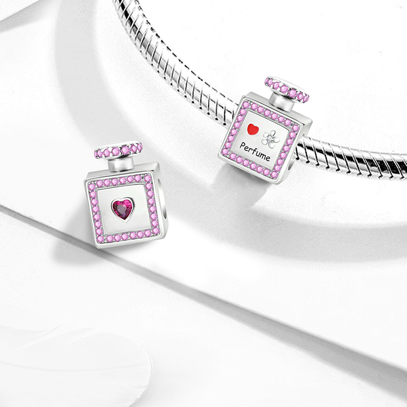 Perline con ciondoli in argento sterling 925 adatte per braccialetti con ciondoli originali Pan Dog Love Avocado Flower Creazione di gioielli in argento Regalo fai da te