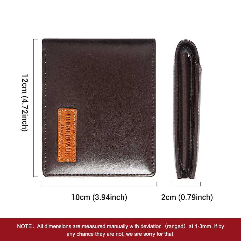 HUMERPAUL エアタグ財布男性用本革 RFID 三つ折りカードホルダーケース ID ウィンドウスリム紛失防止財布