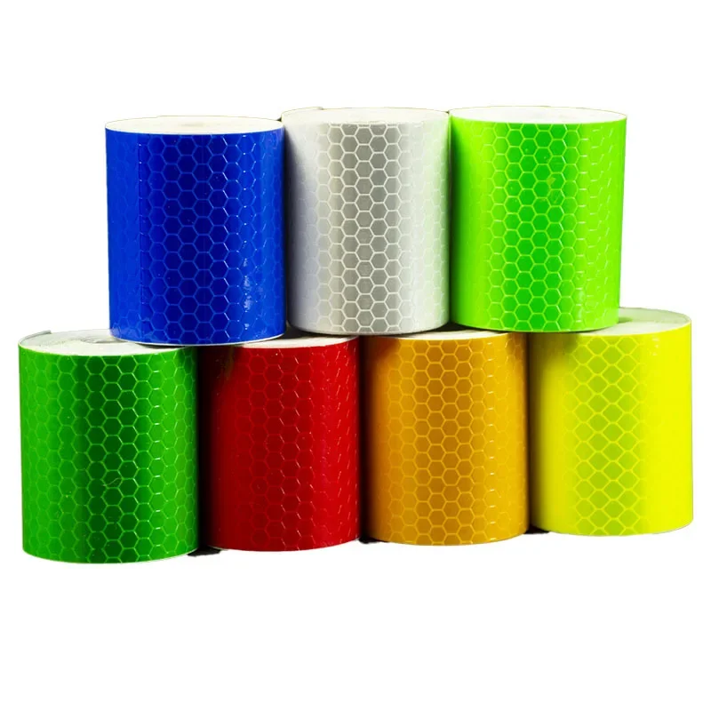5 ซม.* 100 ซม.เทปสะท้อนแสงคําเตือนความปลอดภัยสติกเกอร์ตกแต่งรถสะท้อนแสงเทปป้องกันแถบฟิล์ม Auto รถจักรยานยนต์สติกเกอร์