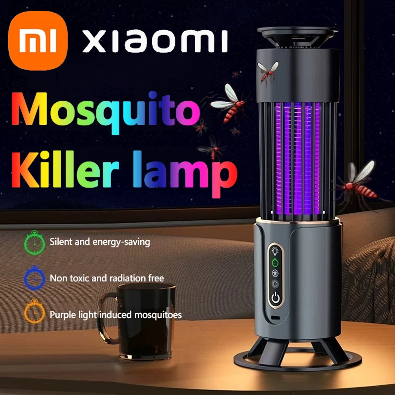 Xiaomi-Lámpara eléctrica antimosquitos, trampa para insectos y moscas, temporizador USB, repelente de insectos, luz para acampar al aire libre
