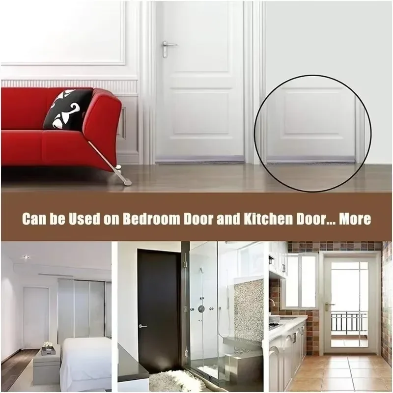 3/2/1M Door Bottom Brush Seal Strip with Brush Dust Prevent Rubber Blocker Insect Proof Household Self Adhesive Seal Strips