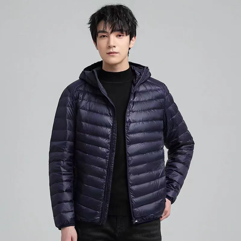 M-5XL Man Eend Donsjack Ultra Licht Lente Capuchon Jassen Mannen Draagbare Bovenkleding Waterdichte Windscherm Jas 2024 Nieuwe