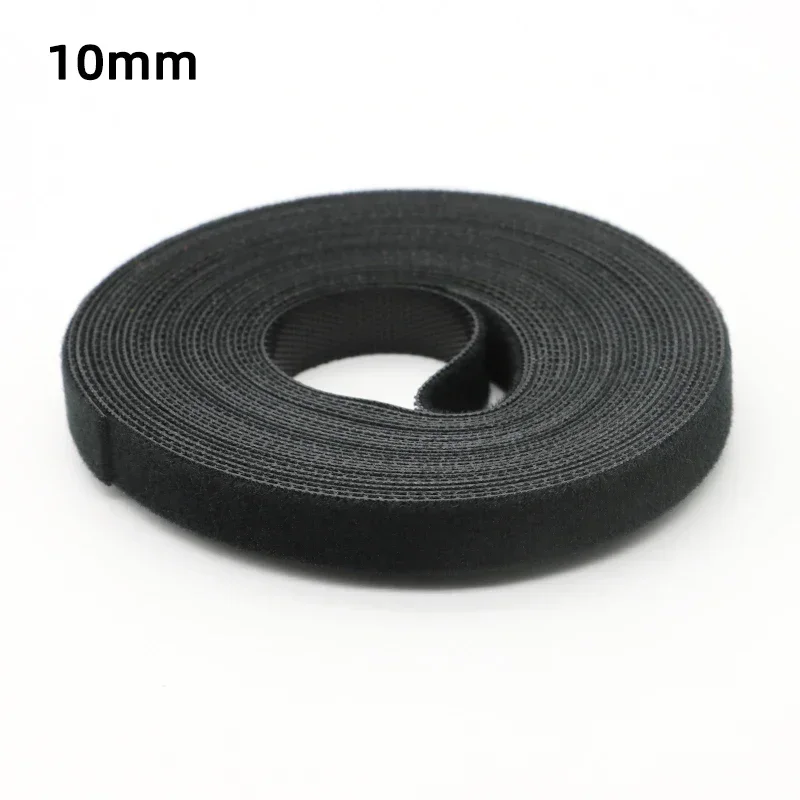 Black Cable Ties Reusable Loop Bundle Self Adhesive Nylon Strap Organizer Clip Wire Holder Management Fastening Tape DIY