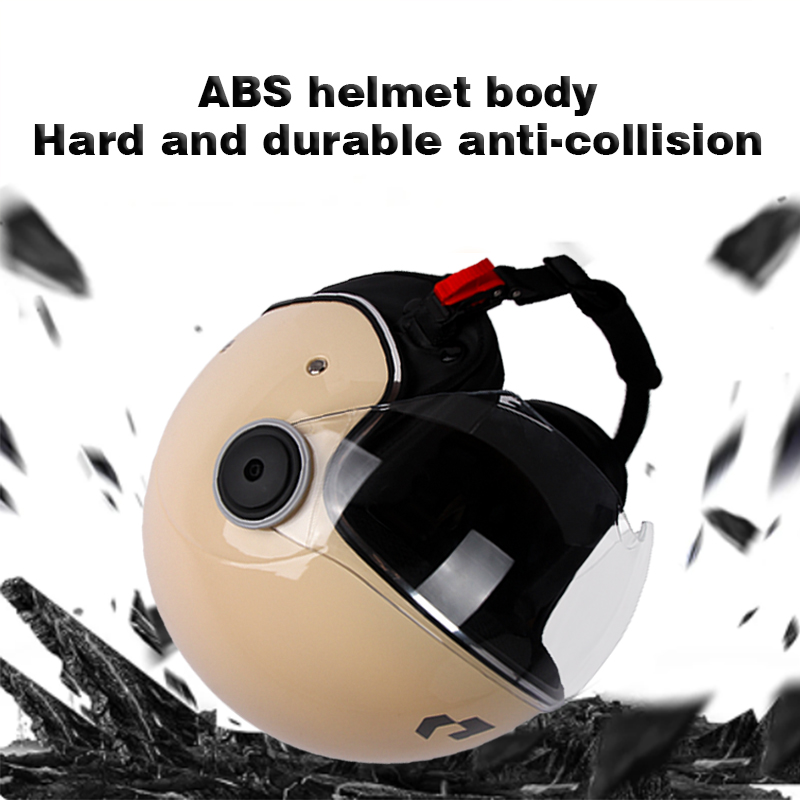 DOT certification Protective helmet Dual Lens Vintage Helmets Four Seasons Racing Half Helmet