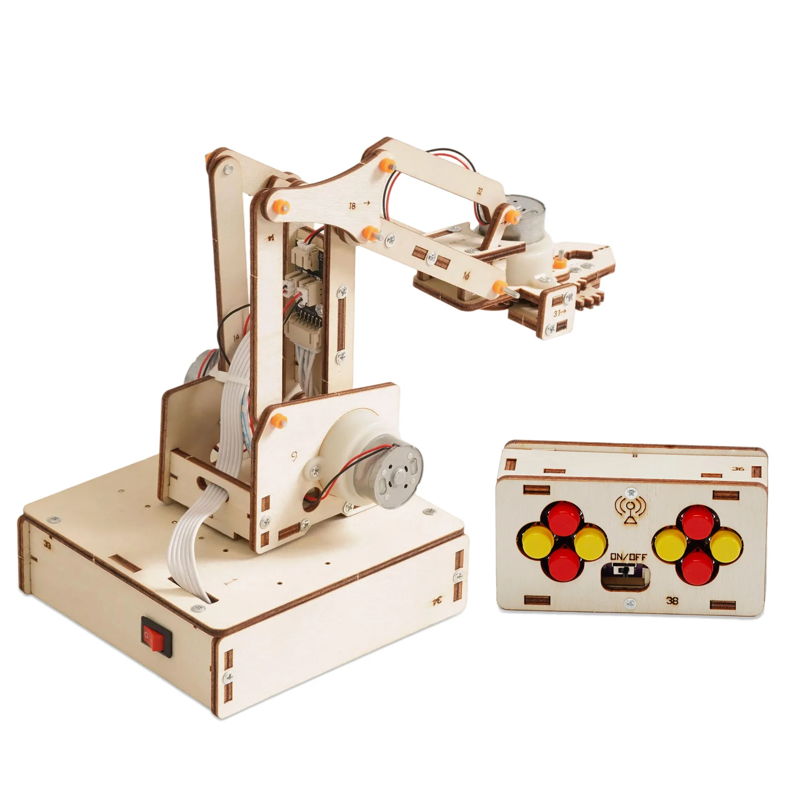 DIY Wireless Remote Control Mechanical Arm Model Science Toys for Kids Physics Experimental Tool Kit Children Educational Toys
