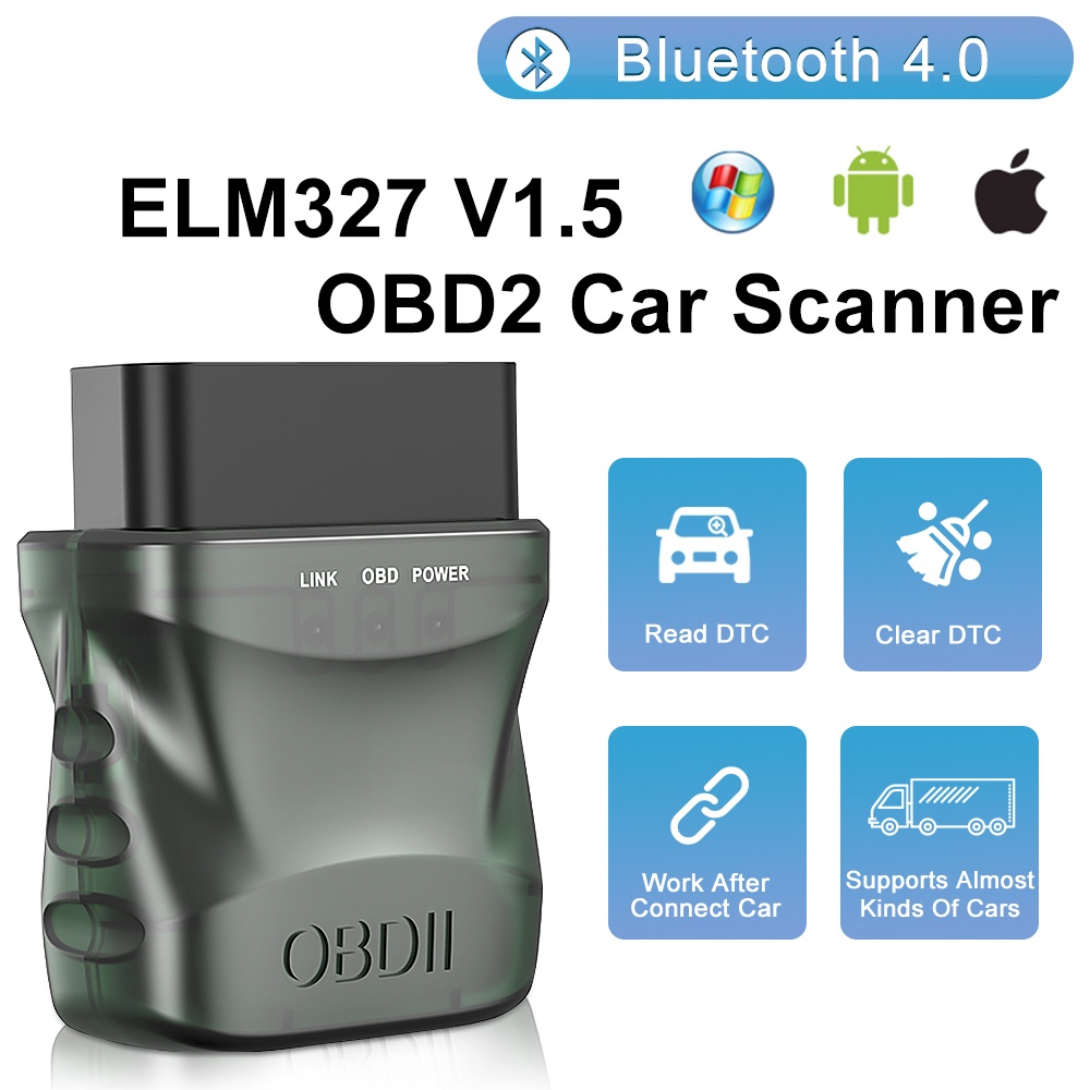 Lector de códigos de Error de coche V1.5 ELM327 Bluetooth para IOS/Android PC 3 en 1 elm327, herramientas de diagnóstico de código OBDII de coche, nuevo