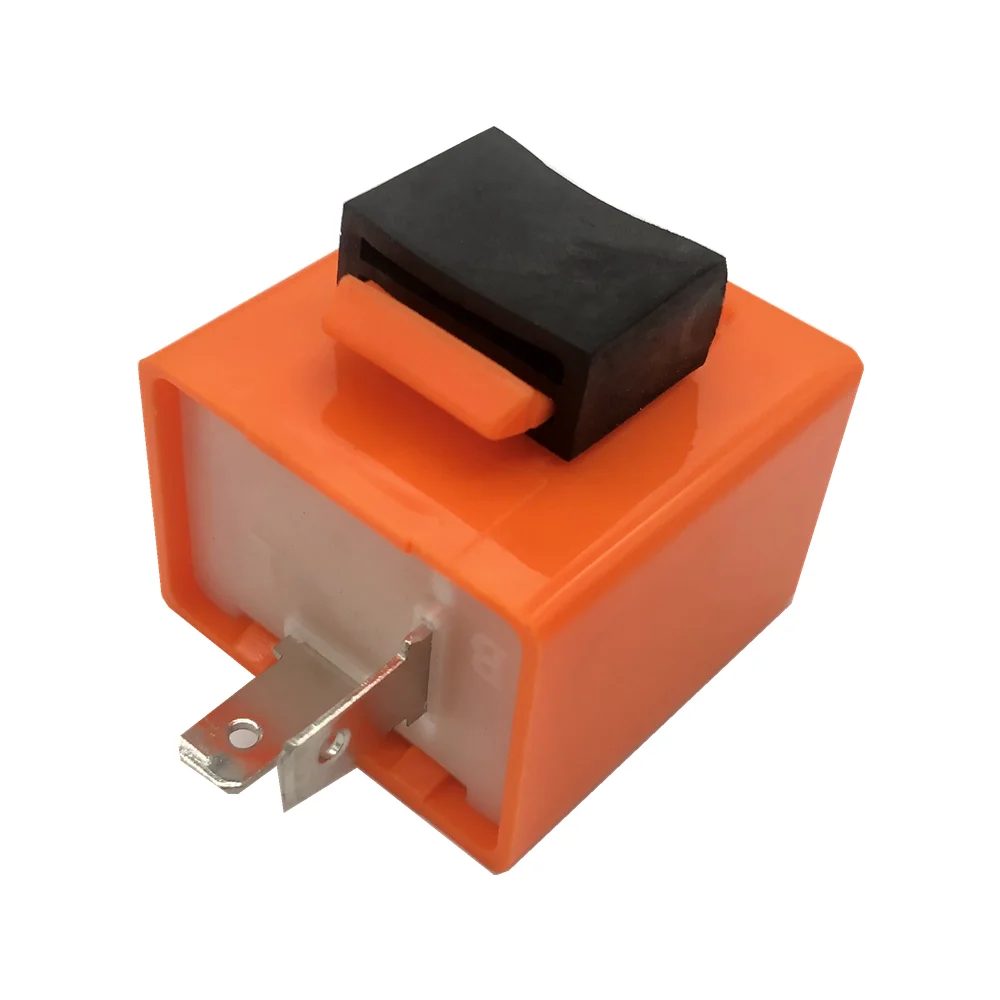 Relé intermitente LED de 2 pines, señales de giro de frecuencia ajustables de 12V, relés indicadores intermitentes para accesorios de rendimiento de motocicleta