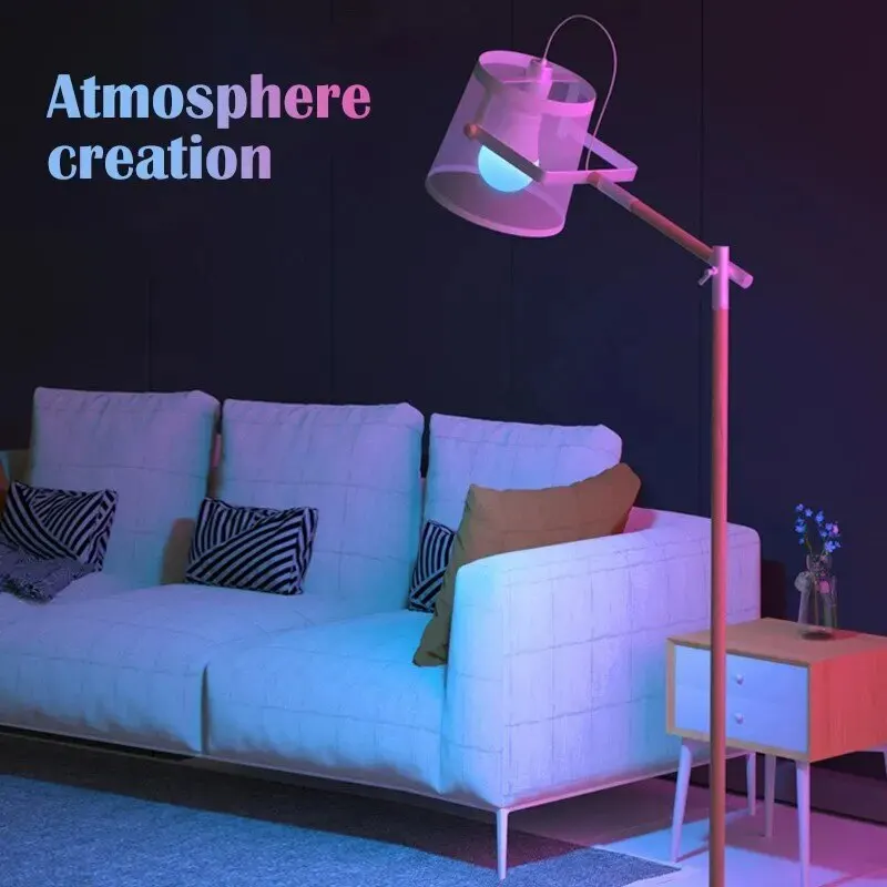 Lâmpada RGB regulável para decoração de casa, lâmpadas mágicas, LED de néon colorido, luz inteligente com controle remoto IR, E27, 16 cores, 220V, 7W