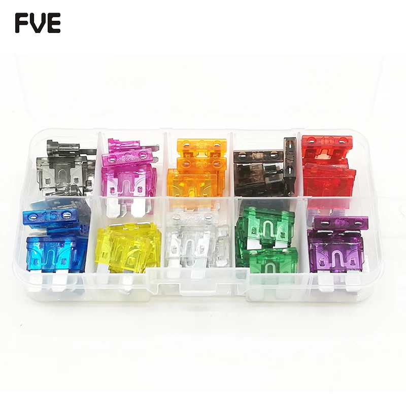 Mini small medium standard Micro2 low profile MINI Blade Fuse Automotive Fuses car fuse Kit APS ATR 2A to 35A+BoX