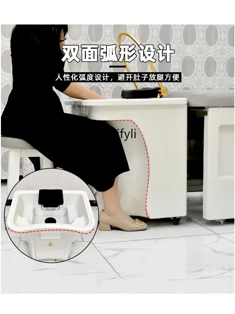 Beauty activity head massager, water storage flat, constant temperature water circulation fumigation shampoo chair