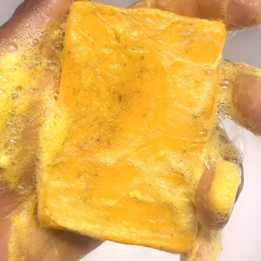 100g Ręcznie robione mydło z kurkumą, mydło z kwasem kojowym cytrynowym, mydło pod prysznic i twarz dokładne czyszczenie do pielęgnacji skóry twarzy i ciała