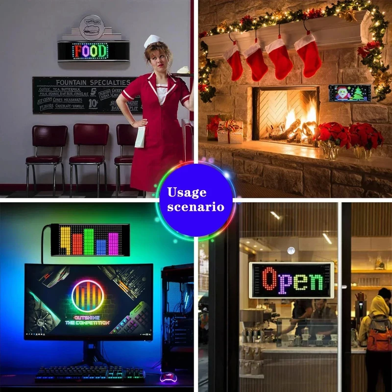 LED AD Display Screen Message Scrolling Sign Board Ultra-thin Soft Flexible Advertising Light for Store Car Display